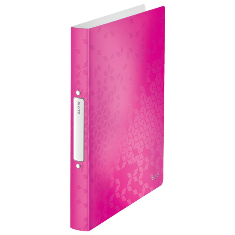 LEITZ classeur WOW A4, rose, 4 anneaux, 25 mm