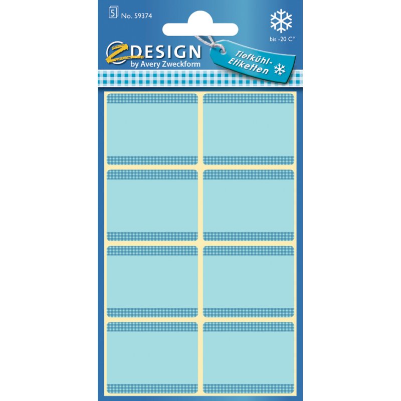 AVERY Zweckform étiquettes congélateur Home, bleu, adhésif permanent, 40 pièces