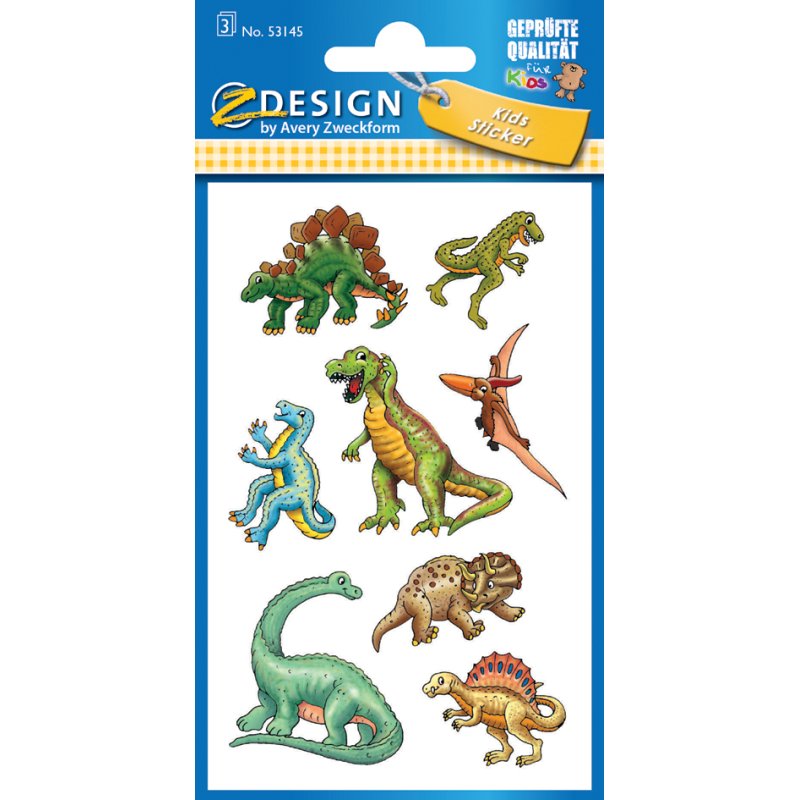 AVERY Zweckform kinderkleurplaten Katjesportretten, gekleurd, 3 vel à 7 stickers