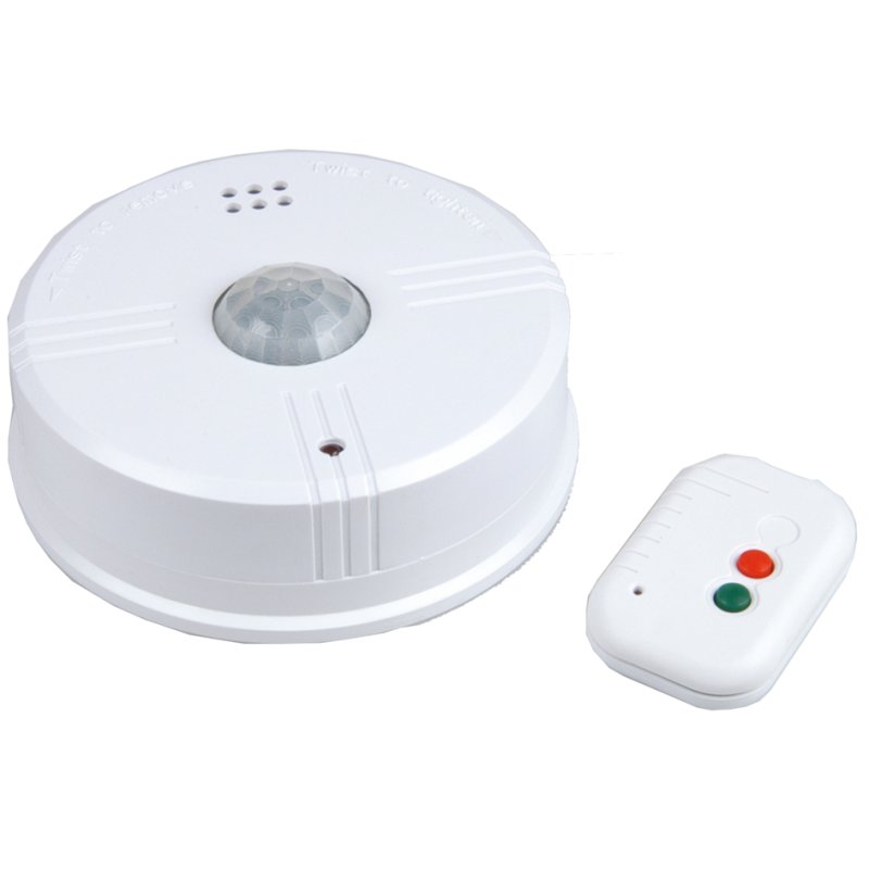 uniTEC Elektro 360 graden plafondmelder, met afstandsbediening, 6 m bereik, 100 dB