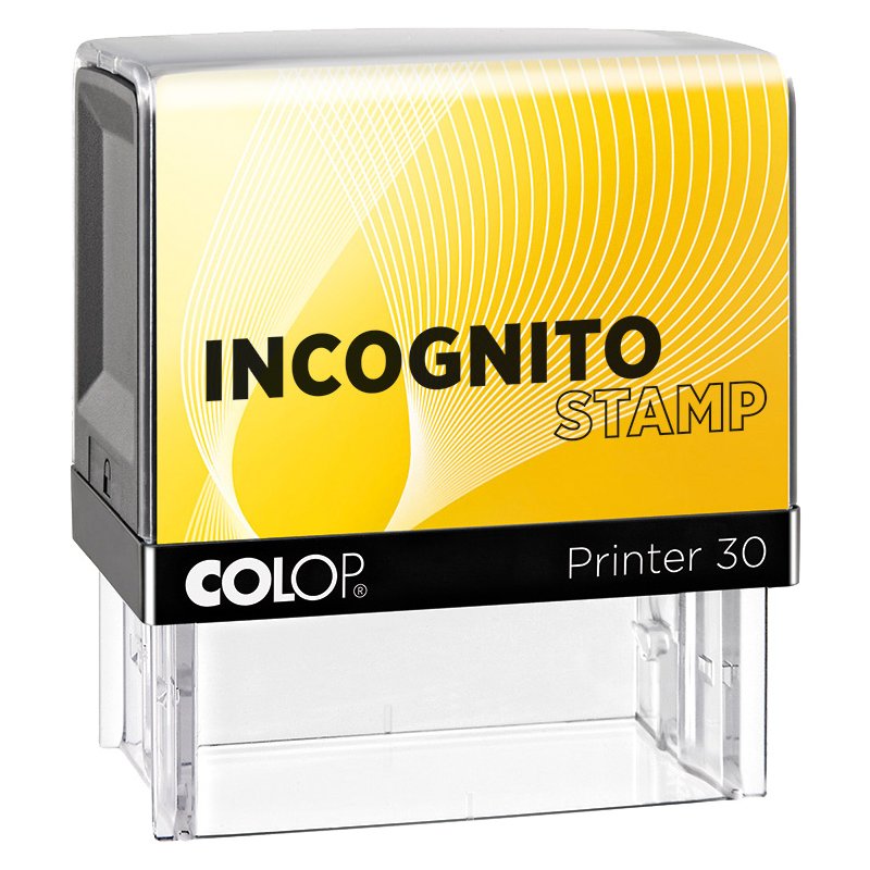 COLOP privacy stamp Incognito Printer 30 LGT, self-inking, black, 18×47 mm