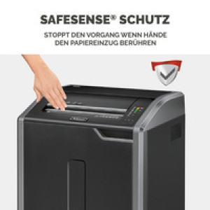Fellowes papiervernietiger Powershred 485i, 38-40 vel, 142 liter opvang, zwart/zilver