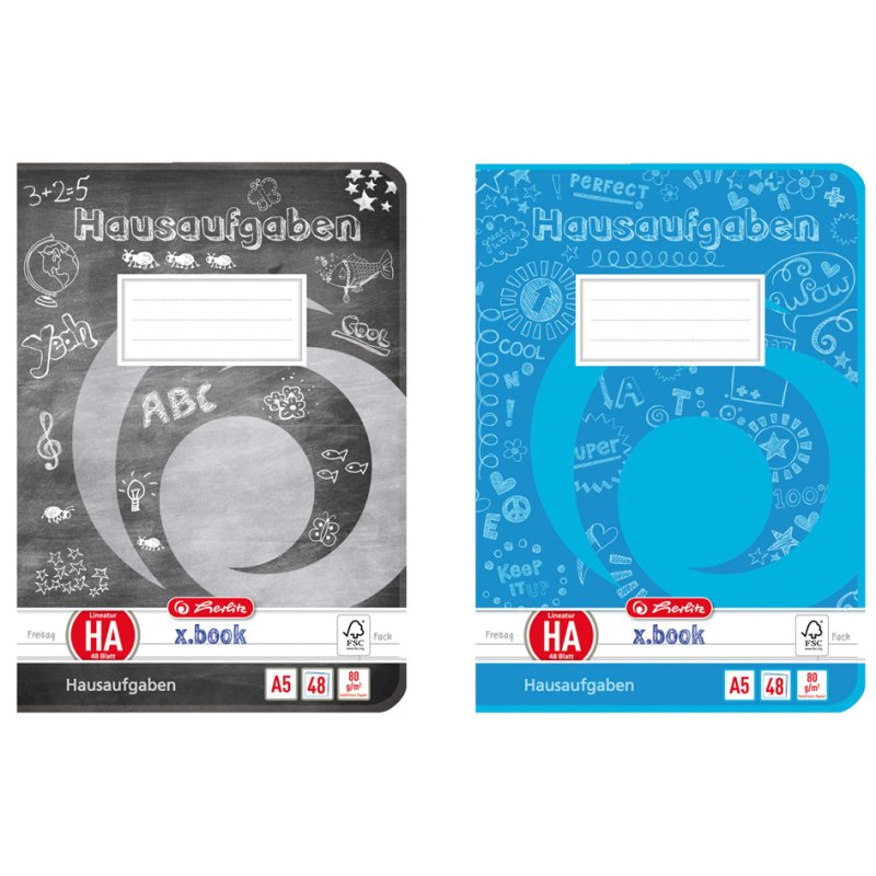 herlitz huiswerkschrift A5, 80 g/m², 48 vel