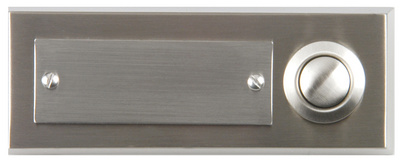 uniTEC Elektro deurbel drukknop, 2-voudig, zinklegering, opbouw