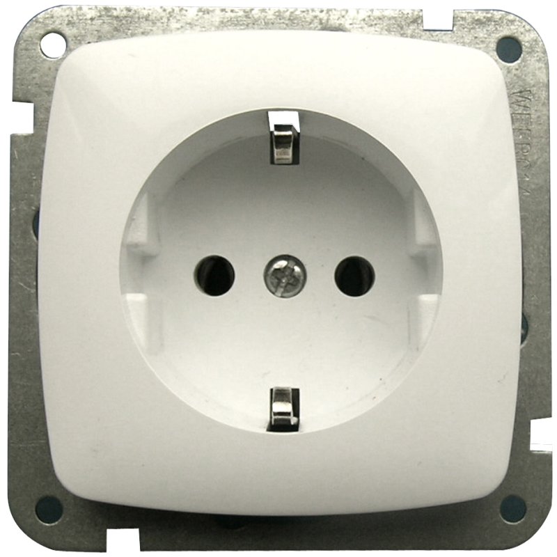 uniTEC Elektro geaard stopcontact ROMA, polarwit, onderputz, 16 A