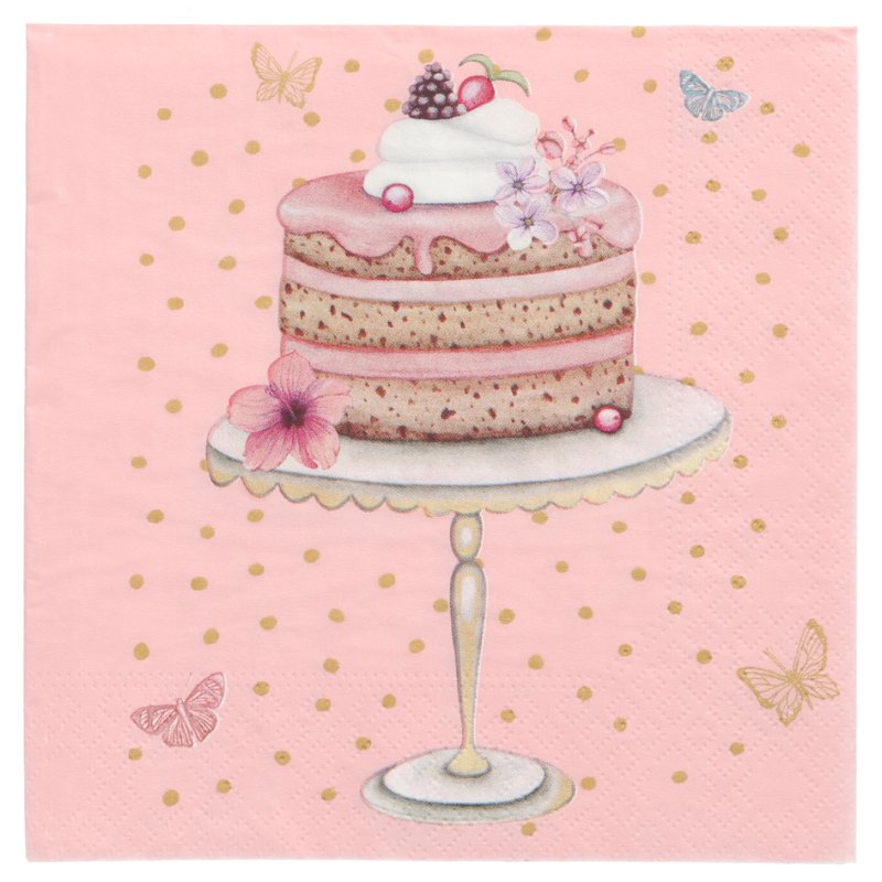 PAPSTAR serviettes motif Muffin, 33×33 cm, 3 plis, 20 pièces