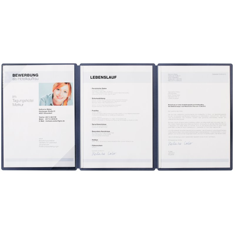 PAGNA SHIFT job application document folder, ivory, A4, 3-part
