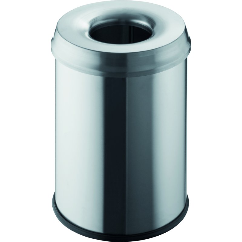 helit poubelle the guardian, acier, ignifuge, 15 litres