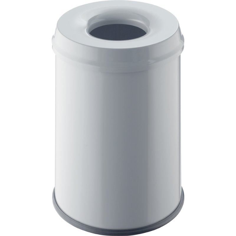 helit poubelle the guardian, acier, ignifuge, 15 litres