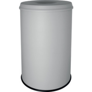 helit stalen prullenbak the guardian, 30 liter, lichtgrijs, 319 mm
