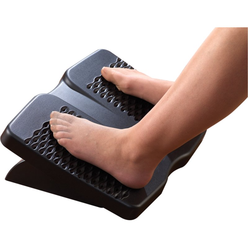 Fellowes Refresh footrest, plastic, black, 2-position height adjustment
