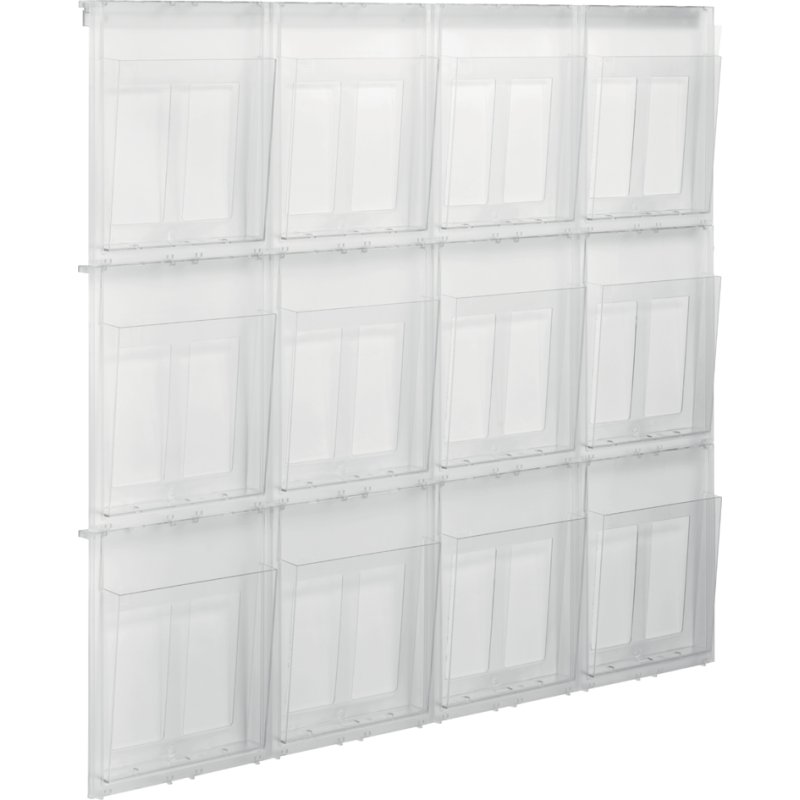 helit wall display The Placative, 9 × A4 portrait, crystal-clear, polystyrene