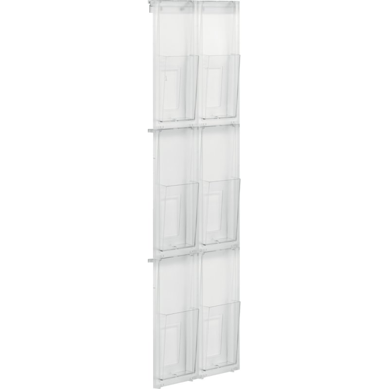helit wall display 'The Placative', 12 × 1/3 A4 portrait, crystal-clear polystyrene