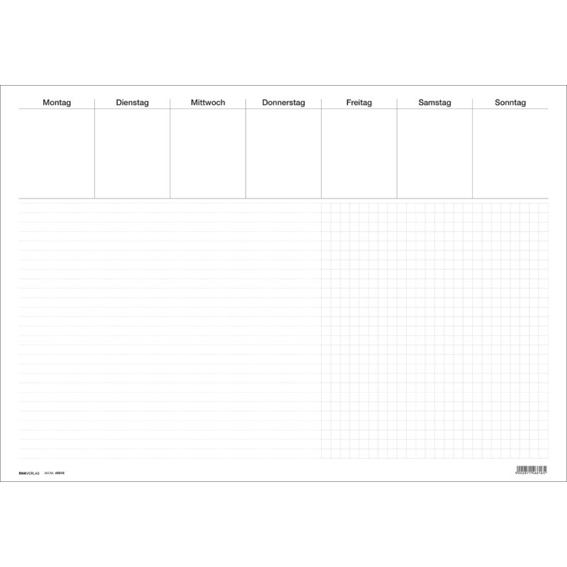 RNK Verlag sous-main papier Office, blanc, 600×420 mm, 30 feuilles