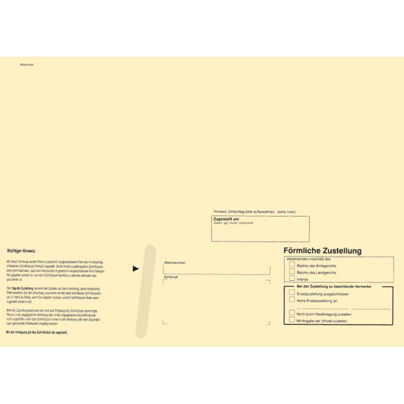 RNK Verlag DL envelopes, yellow, with window, 100 pieces