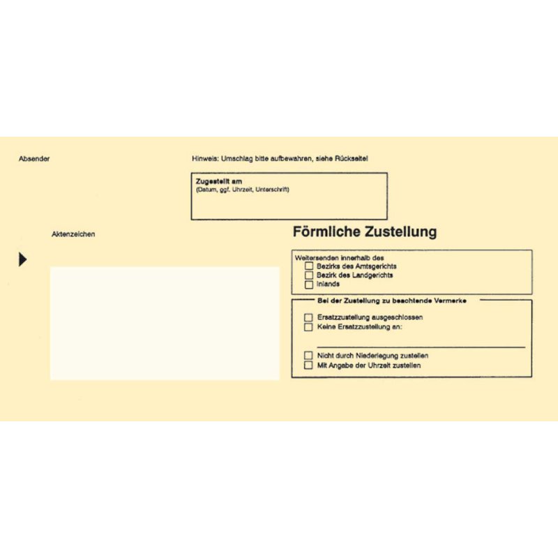 RNK Verlag DL envelopes, yellow, with window, 100 pieces