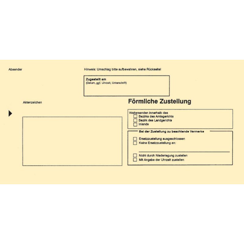 RNK Verlag DL envelopes, yellow, with window, 100 pieces