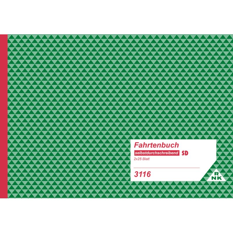 RNK Verlag rittenboek LKW A5, zelfkopiërend, wit/groen