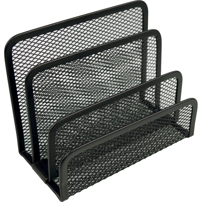 helit porte-courrier métal fil, noir, 3 compartiments, 140×75×105 mm