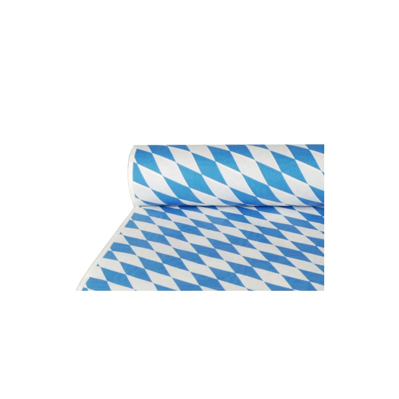 PAPSTAR nappe damassée Bleu Bavarois, 1,0 × 50 m, papier 45 g/m²