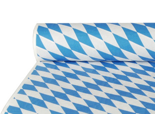 PAPSTAR damasten tafelkleed Beiers Blauw, 1,0 × 10 m, papier 45 g/m²