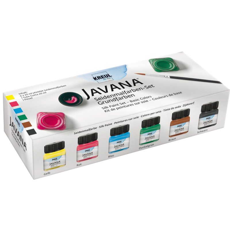 KREUL Javana silk paint, creative set, 6 x 20 ml