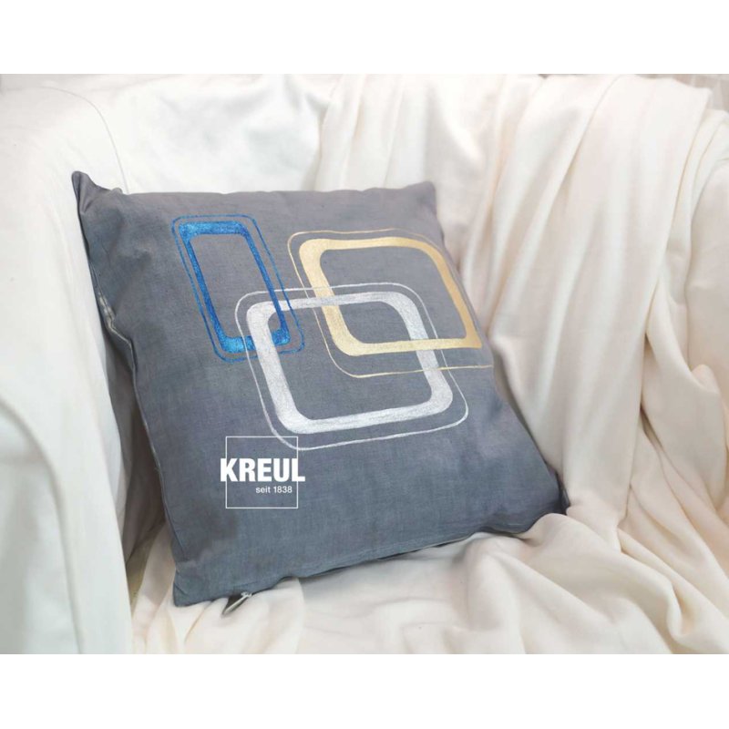 KREUL peinture textile JAVANA Metallic, set créatif, 6 x 20 ml