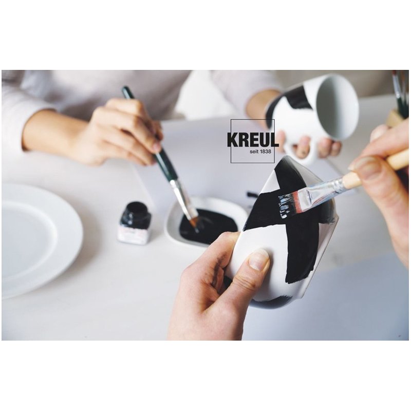 KREUL peinture porcelaine Glass & Porcelain Classic Set, 6 couleurs, 6×20 ml
