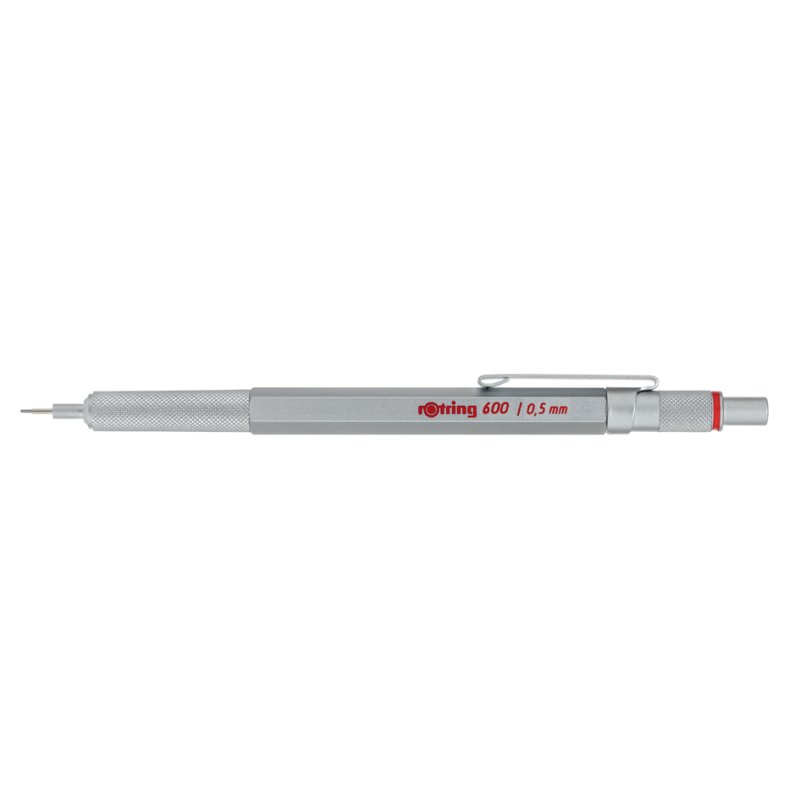 Rotring vulpotlood 600, 0,5 mm, zilver