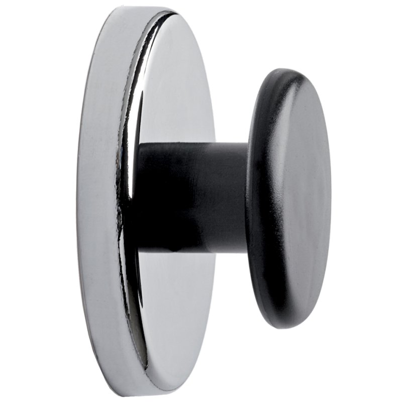 MAUL aimant puissant avec bouton de préhension, 38 mm, force d'adhérence 5 kg, argent/noir