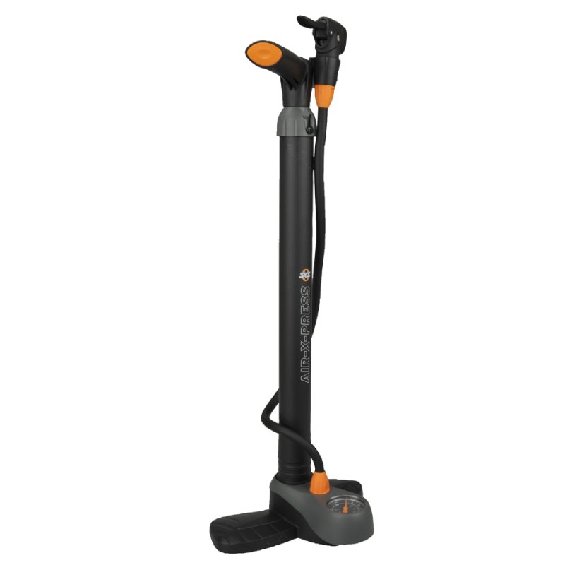SKS staandpomp AIR-X-PRESS CONTROL met manometer, antraciet, 8 bar