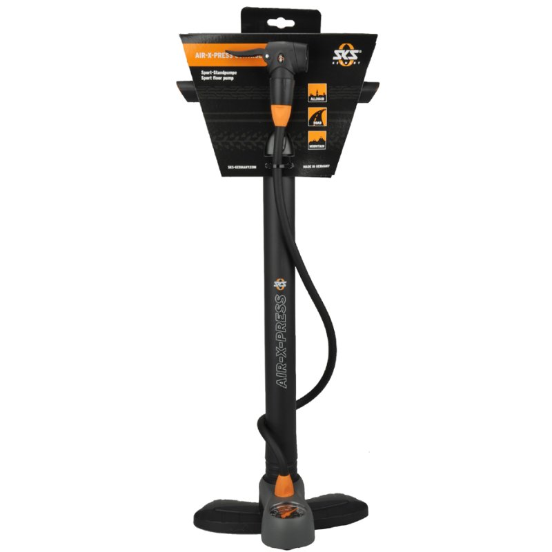 SKS staandpomp AIR-X-PRESS CONTROL met manometer, antraciet, 8 bar