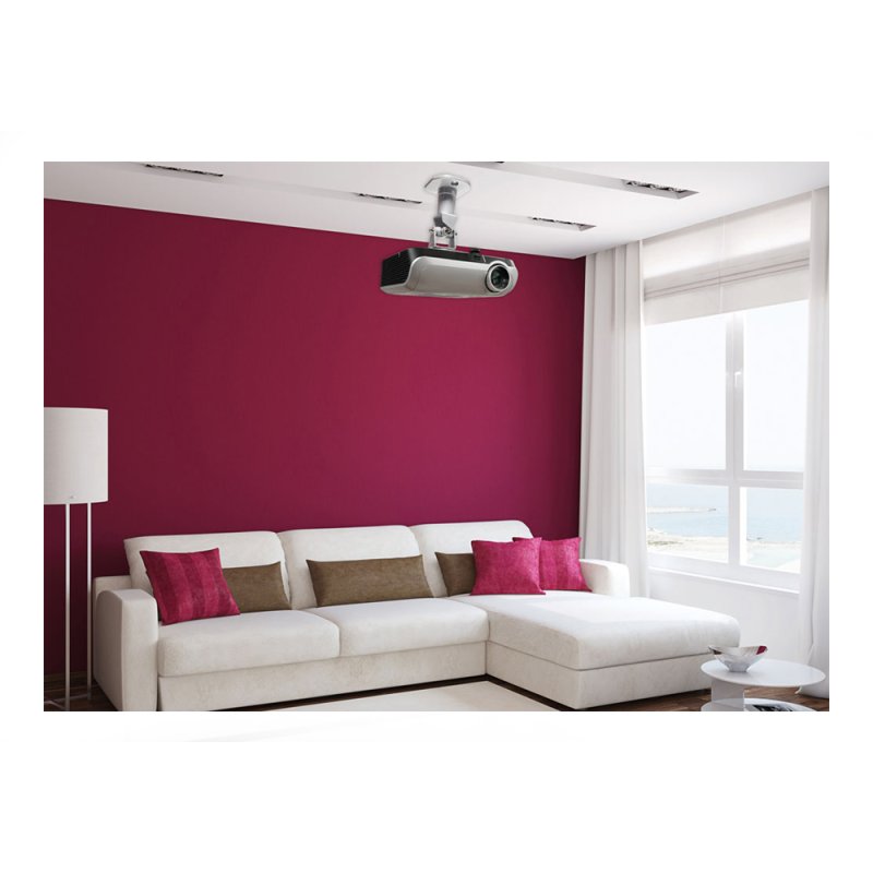 LogiLink fixation plafond pour projecteur, blanc, longueur bras 220 cm