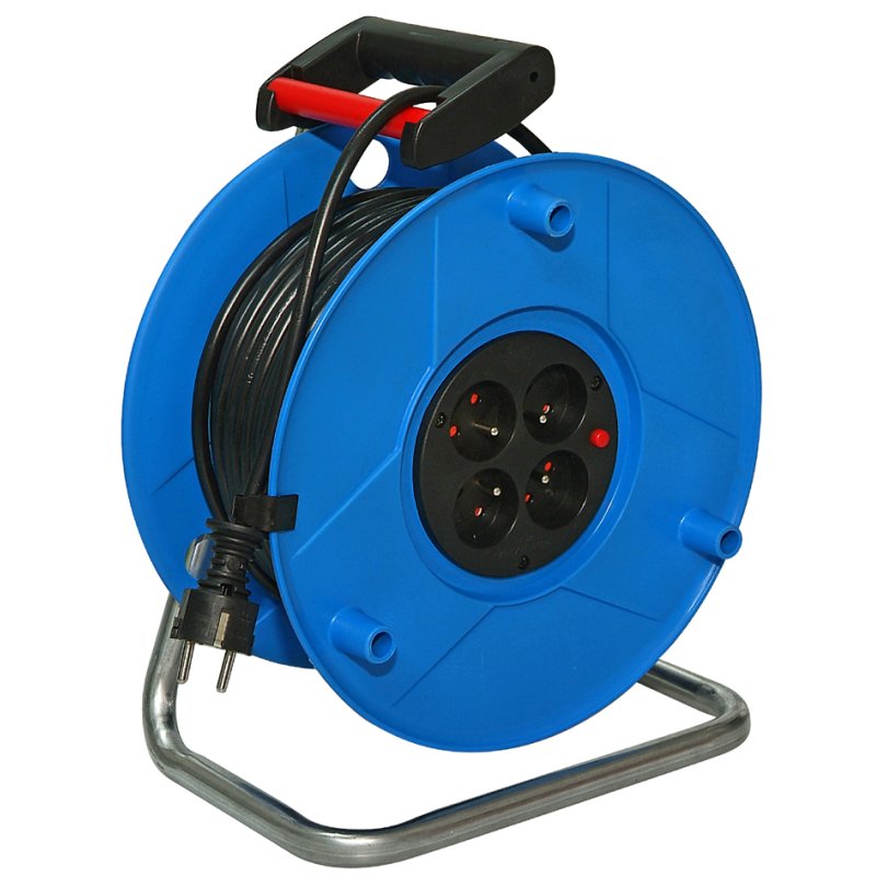 brennenstuhl kabelroller Standard S, 40 m kabel, 4 contactdozen, thermische beveiliging