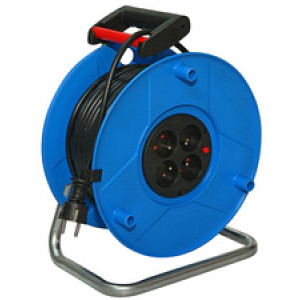 brennenstuhl kabelroller Standard S, 40 m kabel, 4 contactdozen, thermische beveiliging