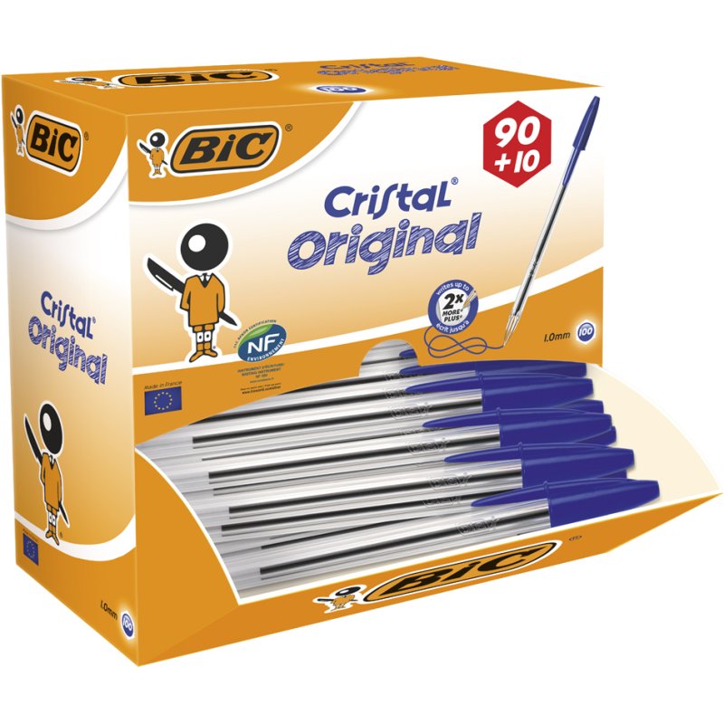 BIC balpennen Cristal Original, zwart, value pack, 100 stuks