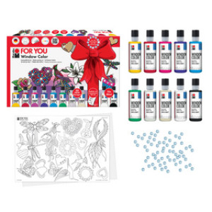 Marabu raamverfset Fun & Fancy For You, 10 kleuren, A3 malfolie