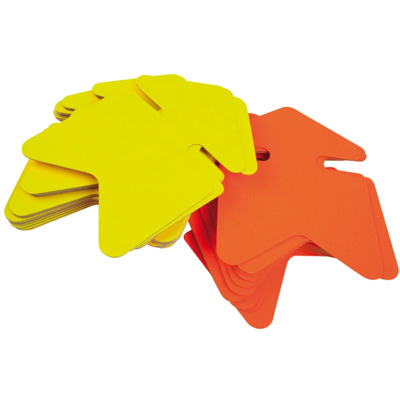 APLI étiquettes de signalisation étoile, jaune/orange, 120 × 160 mm, 50 pièces