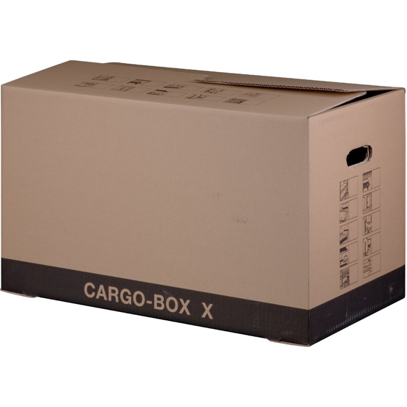 SMARTBOXPRO carton de déménagement CARGO-BOX XXL, marron, 76×43×46 cm, 20 pièces