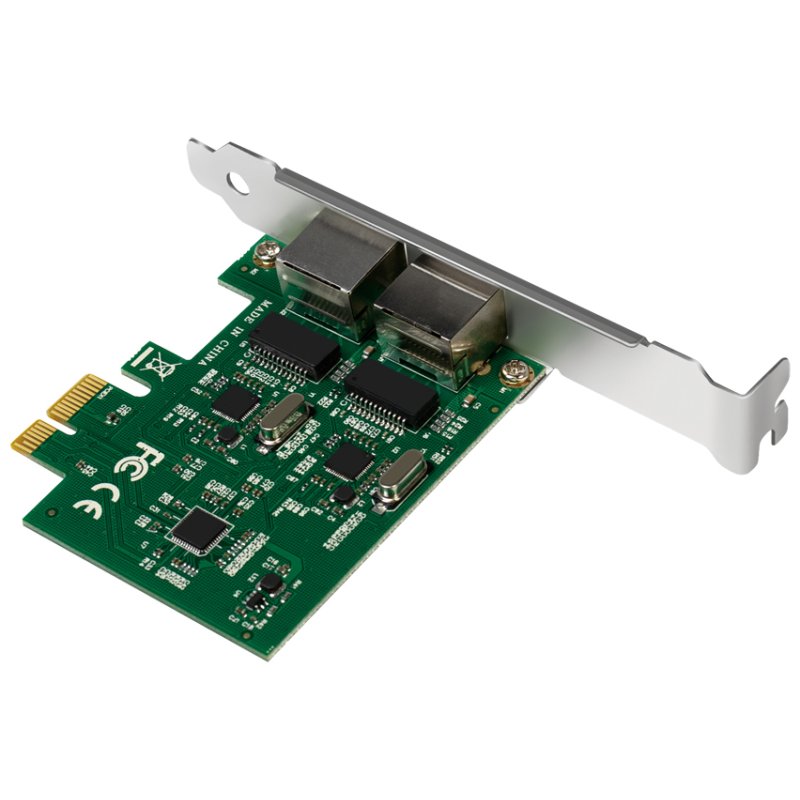 LogiLink PCI Gigabit Ethernet netwerkadapter, 2-poorts, RJ45