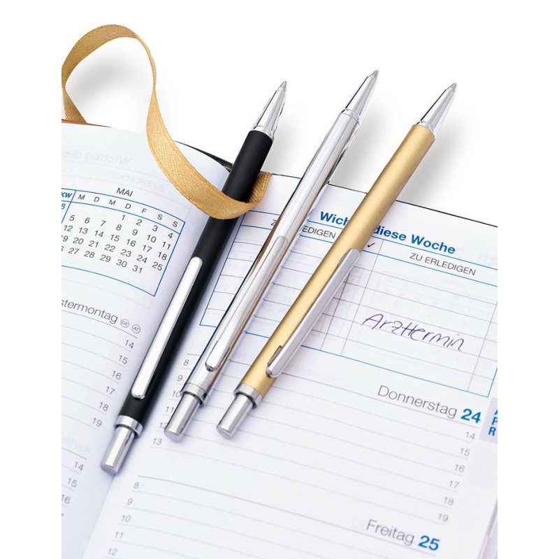 WEDO Piccolini calendar ballpoint pens, colours assorted, 102 mm, 24 pieces