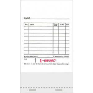 RNK kassenblok 2x50 vel, met koolpapier, 96 x 175 mm