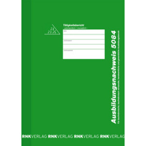 RNK Verlag opleidingslogboek blok, DIN A4, groen, 28 vel