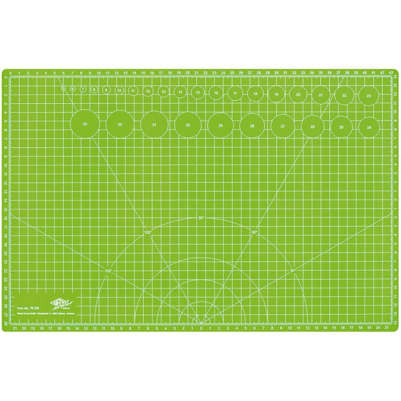 WEDO tapis de coupe et loisirs créatifs gamme confort, A4, vert, 3 mm
