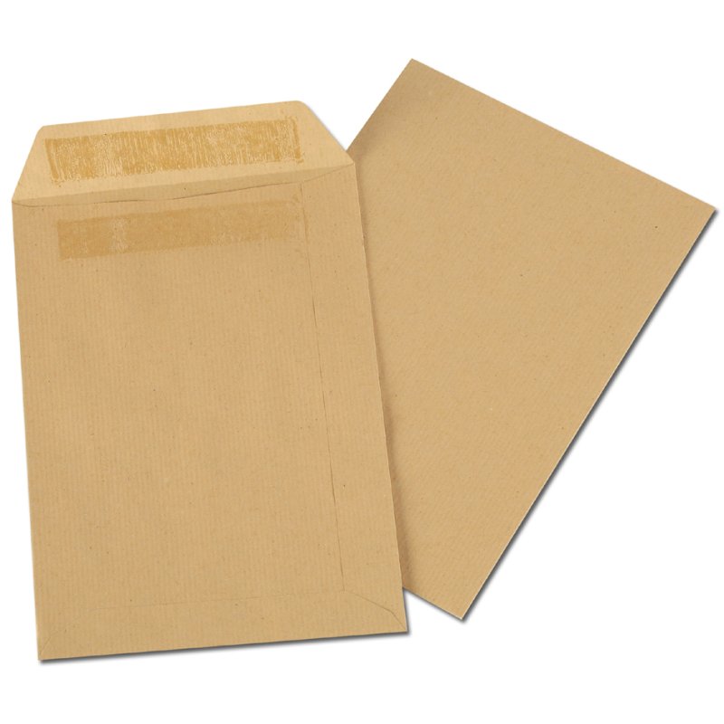 GPV Enveloppes d'expédition C5, 162×229 mm, marron, auto-adhésives sans fenêtre, 500 pièces
