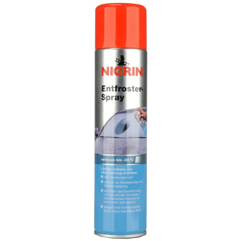 NIGRIN windscreen de-icing spray for car windows, 400 ml, down to -20°C