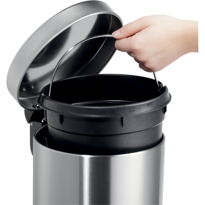 helit pédale poubelle the silent, 20 litres, blanc
