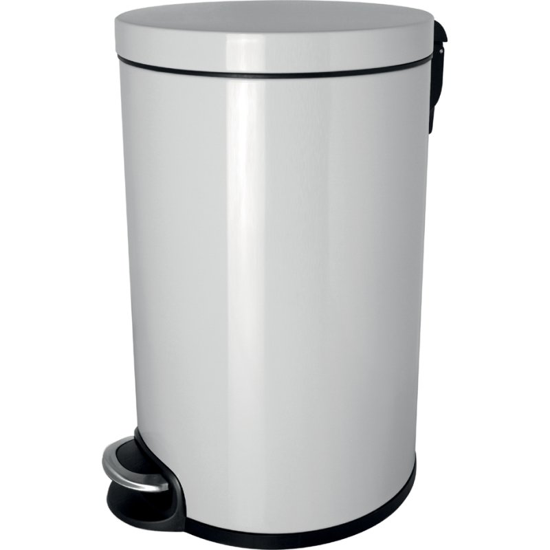 helit pédale poubelle the silent, 20 litres, blanc