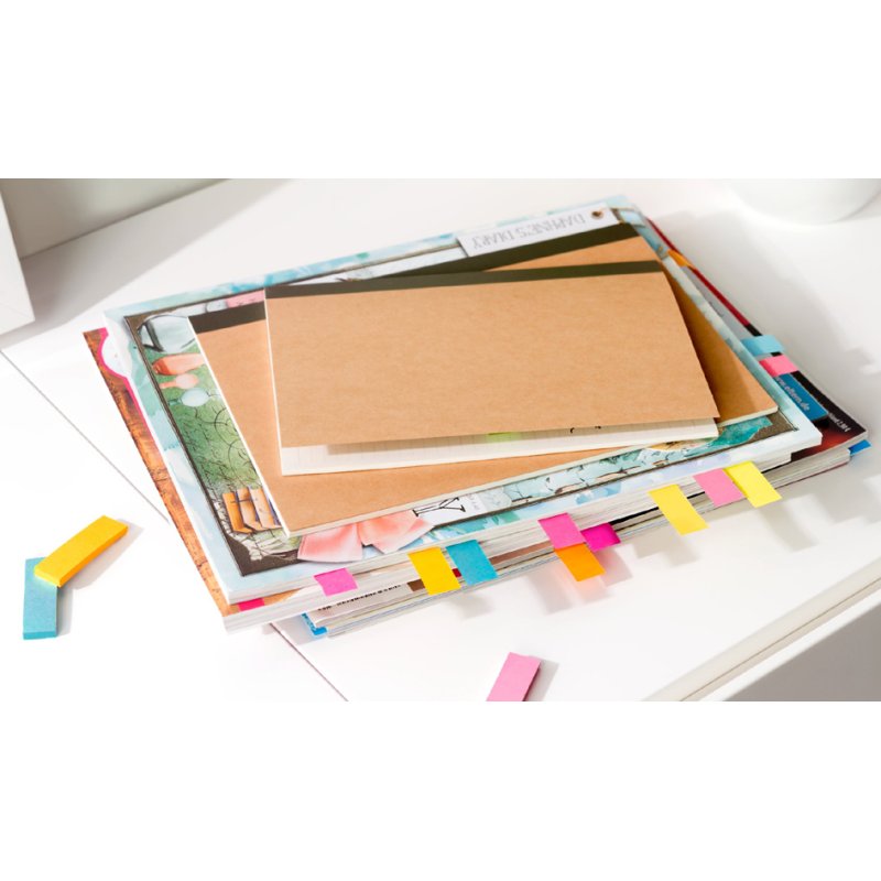 Post-it surligneurs adhésifs, 15×50 mm, couleur, 10 pièces