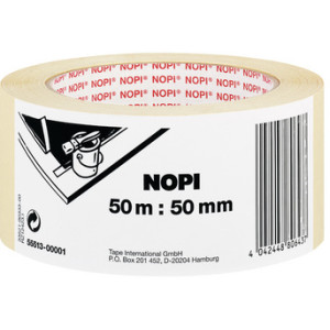 NOPI afplakband papier, beige, 19 mm × 50 m